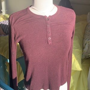 A long sleeve brandy top
